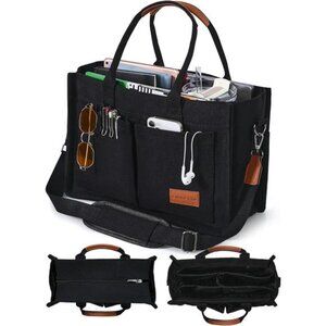 Canvas Tote Bag for Women with Zipper Closure & Individual